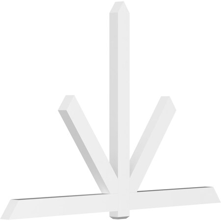 Ekena Millwork Kennewick Architectural Grade PVC Gable Bracket, 108"W x 72"H x 4"D x 6"F, 16/12 Pitch GBP108X72X0406KEN00